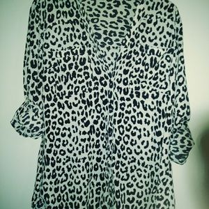 Leopard print portofino shirt